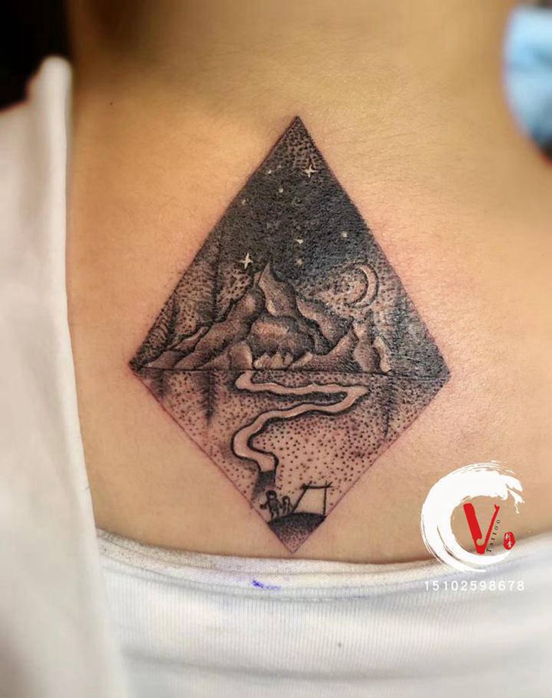 遮盖纹身图片_颈部纹身图案