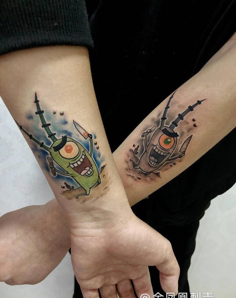 卡通纹身图片_手臂纹身图案