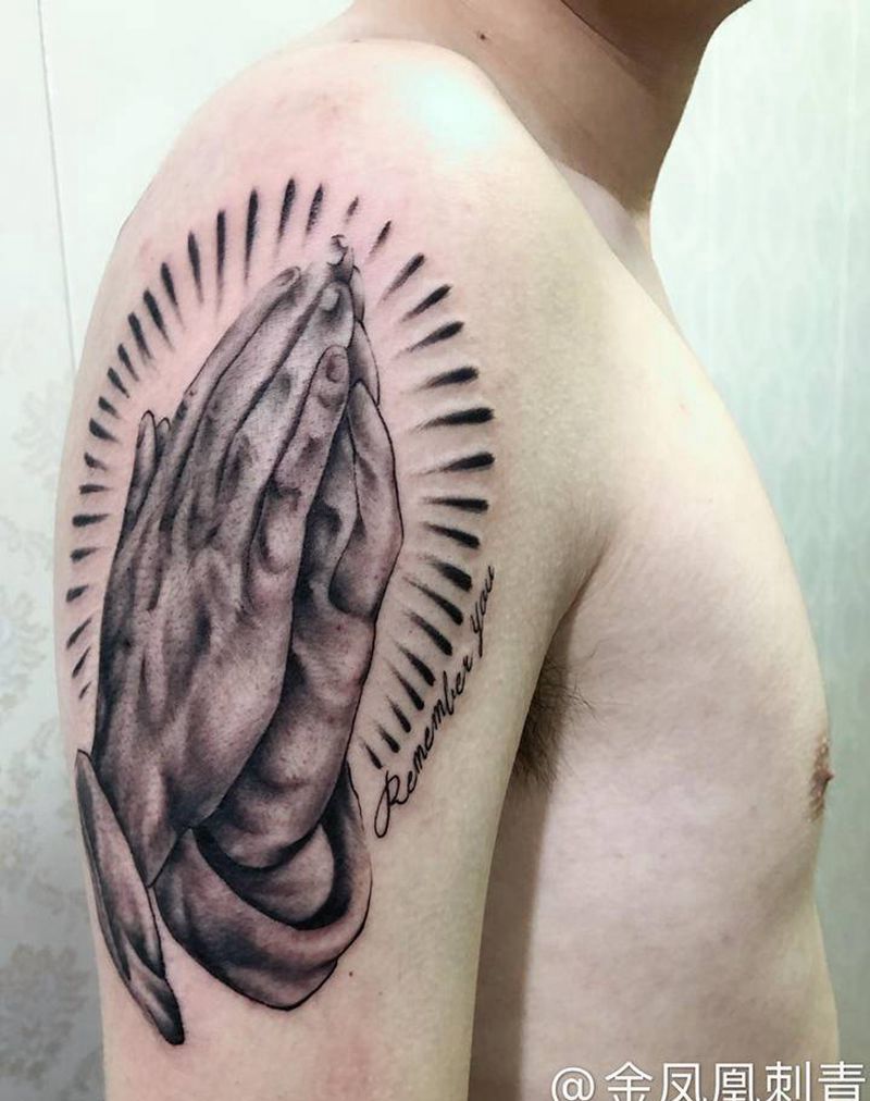 祈祷纹身图片_手臂纹身图案