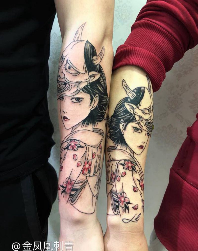 艺妓纹身图片_手臂纹身图案