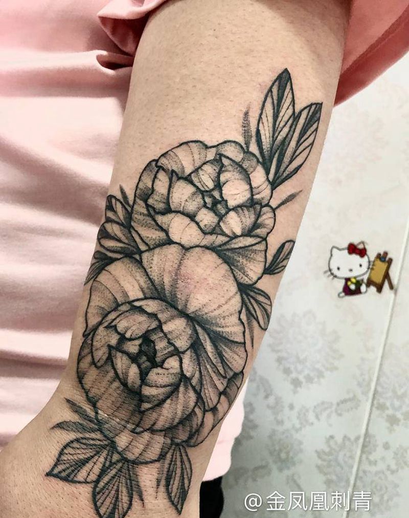 素花纹身图片_手臂纹身图案