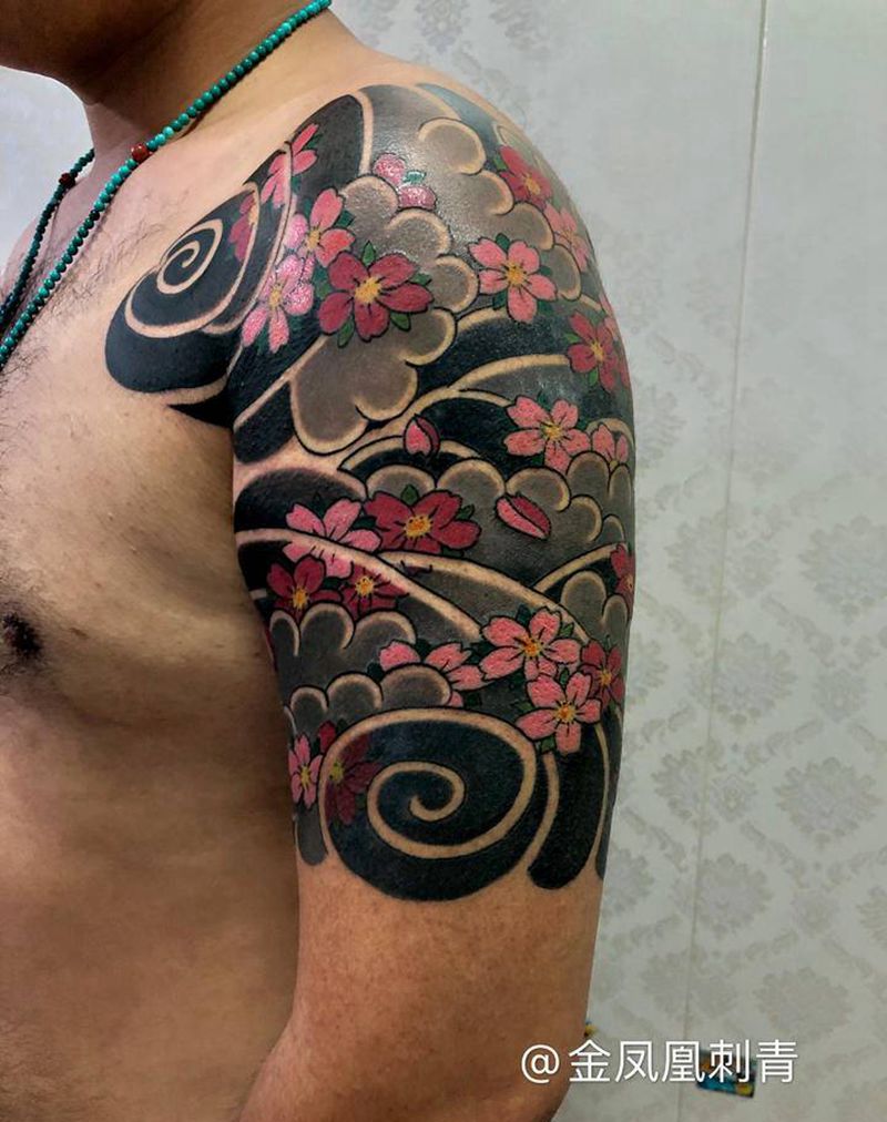 老传统遮盖纹身图片_手臂纹身图案