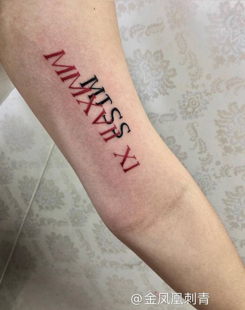 字体纹身图片_手臂纹身图案