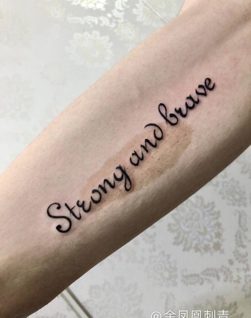 字体纹身图片_手臂纹身图案