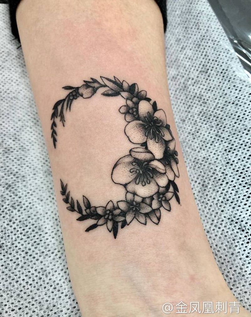 素花纹身图片_手臂纹身图案