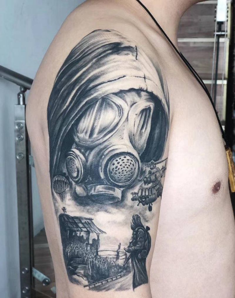 反战纹身图片_手臂纹身图案