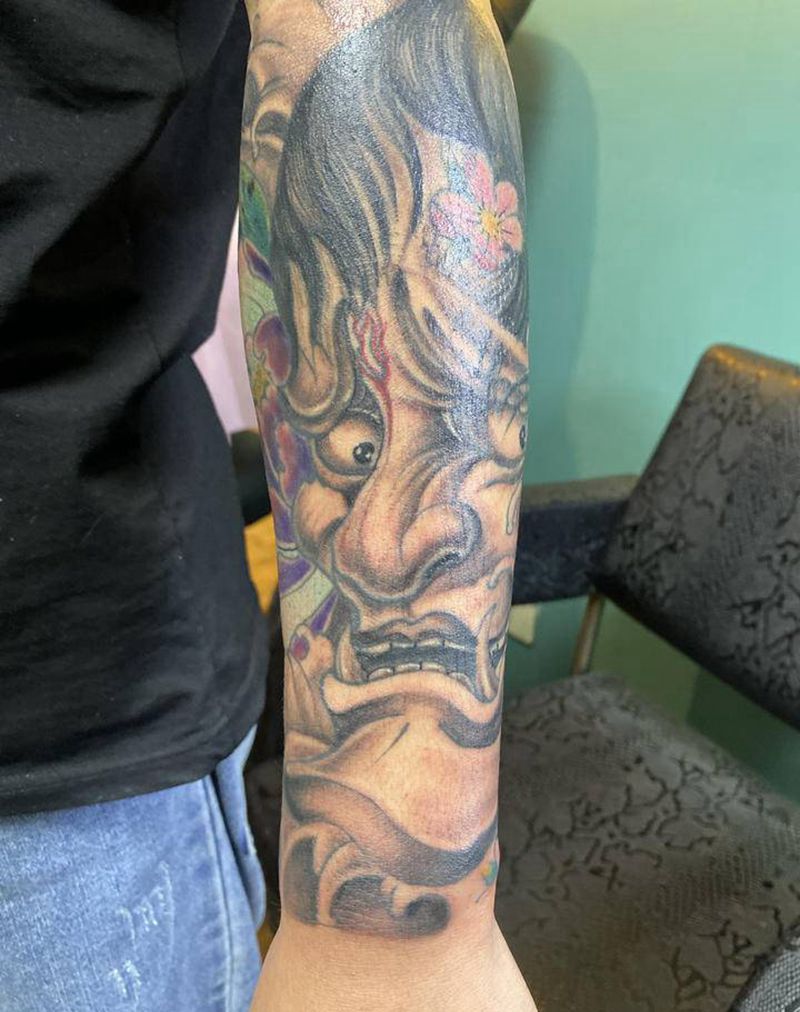 般若纹身图片_手臂新传统纹身图案