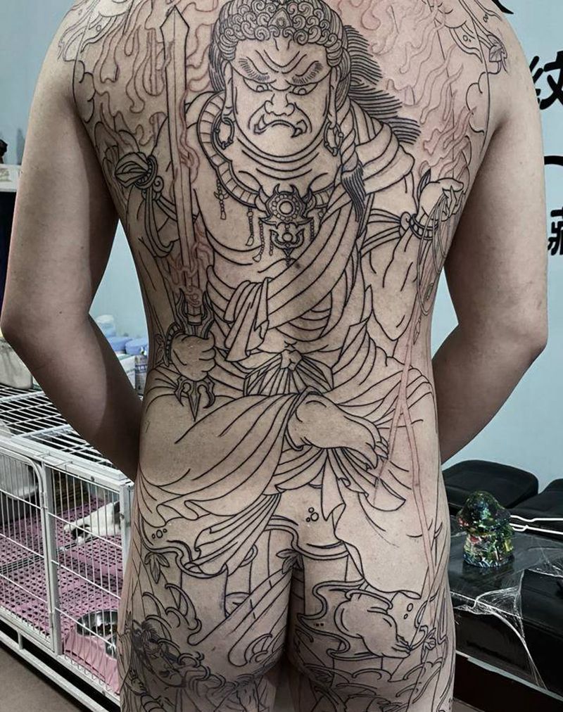 不动冥王纹身图片_老传统纹身图案