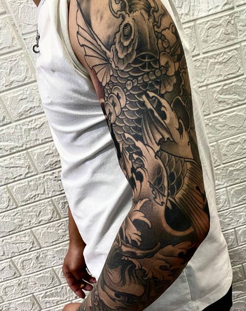 花臂修改纹身图片_手臂纹身图案