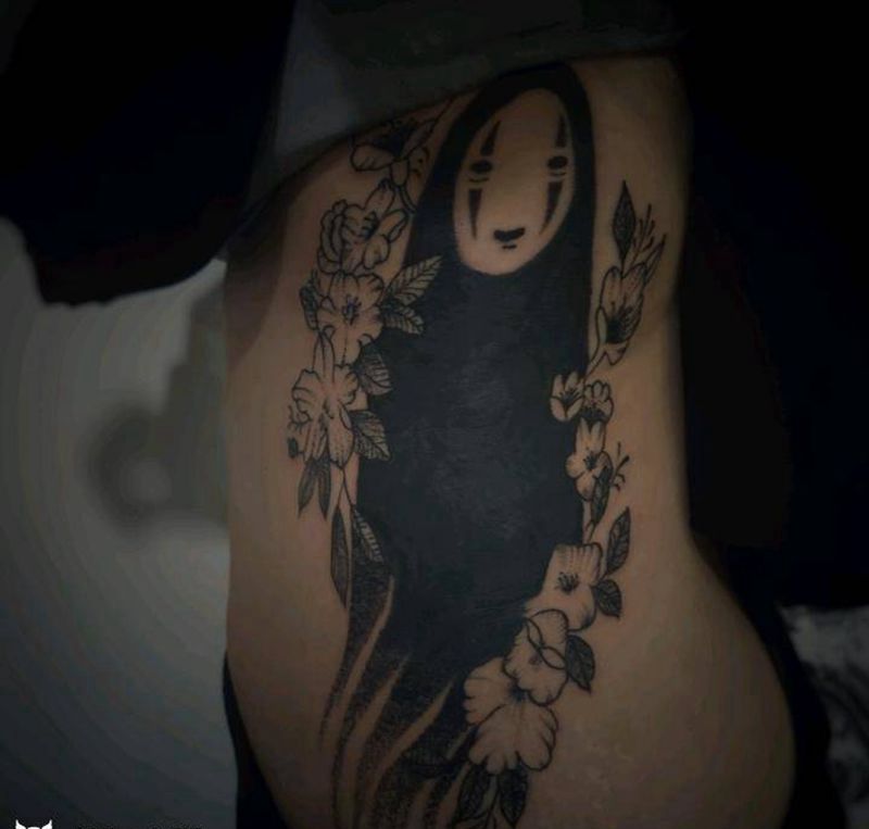 遮盖纹身图片_腹部纹身图案