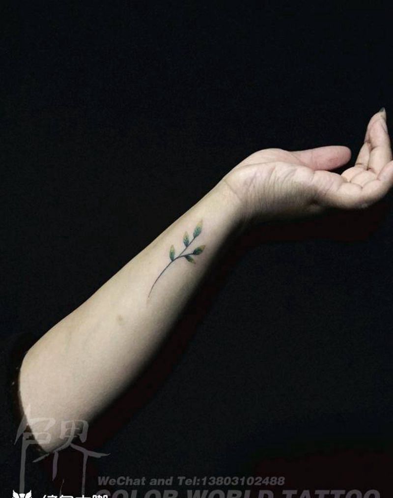 小叶子纹身图片