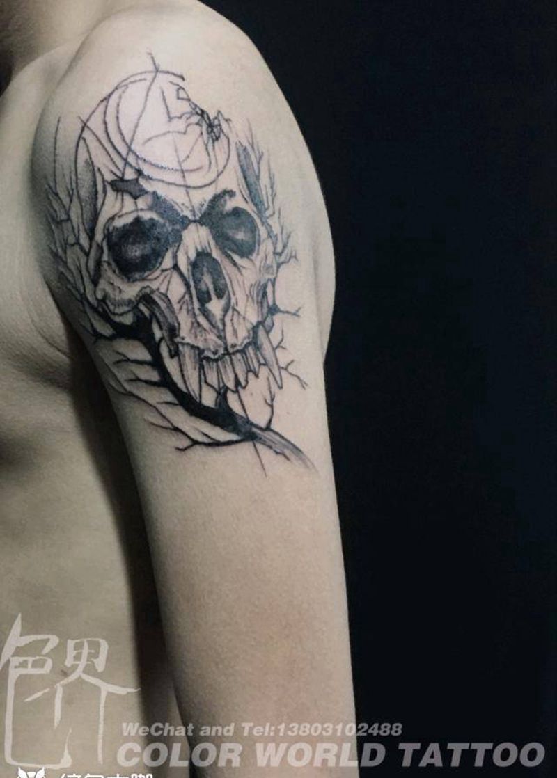 骷髅纹身图片