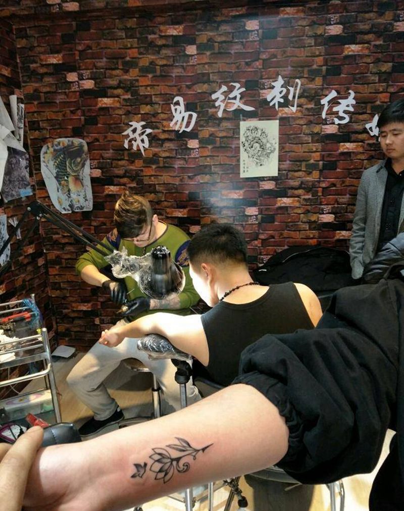 小清新纹身图片_手臂清新几何动物成品纹身图案