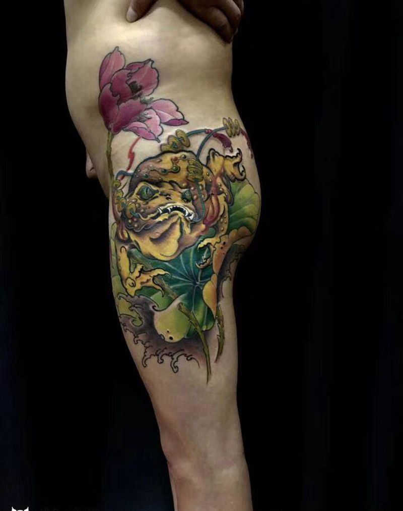 彩色今蝉完成纹身图片