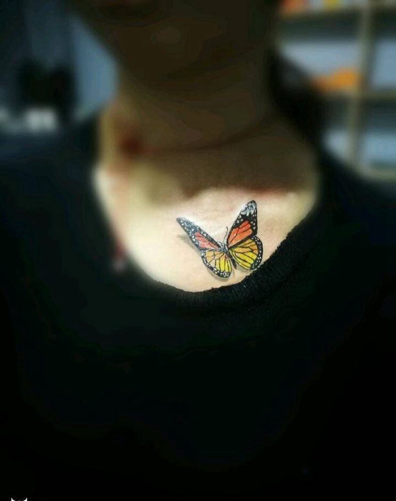 蝴蝶3D纹身图片