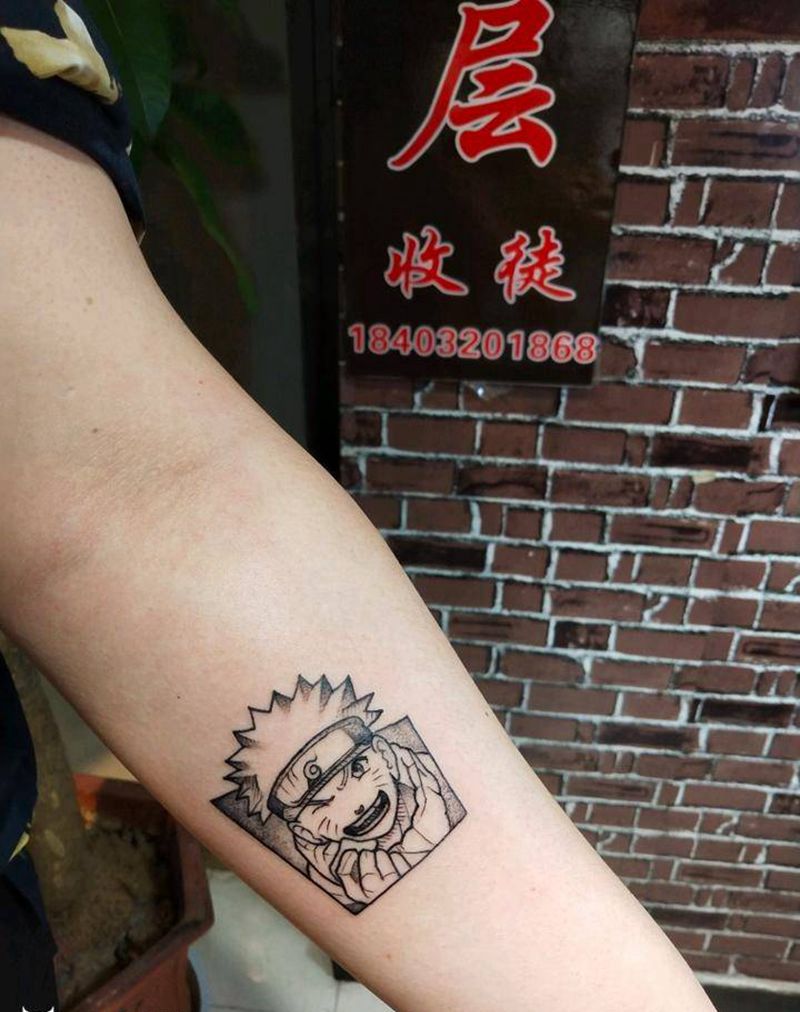 火影纹身图片_手臂点刺New School纹身图案