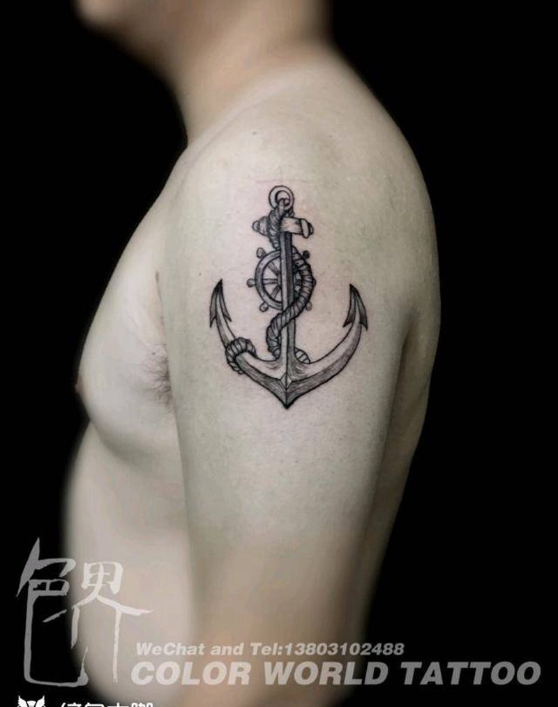 船锚纹身图片