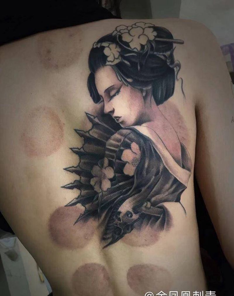 艺妓纹身图片