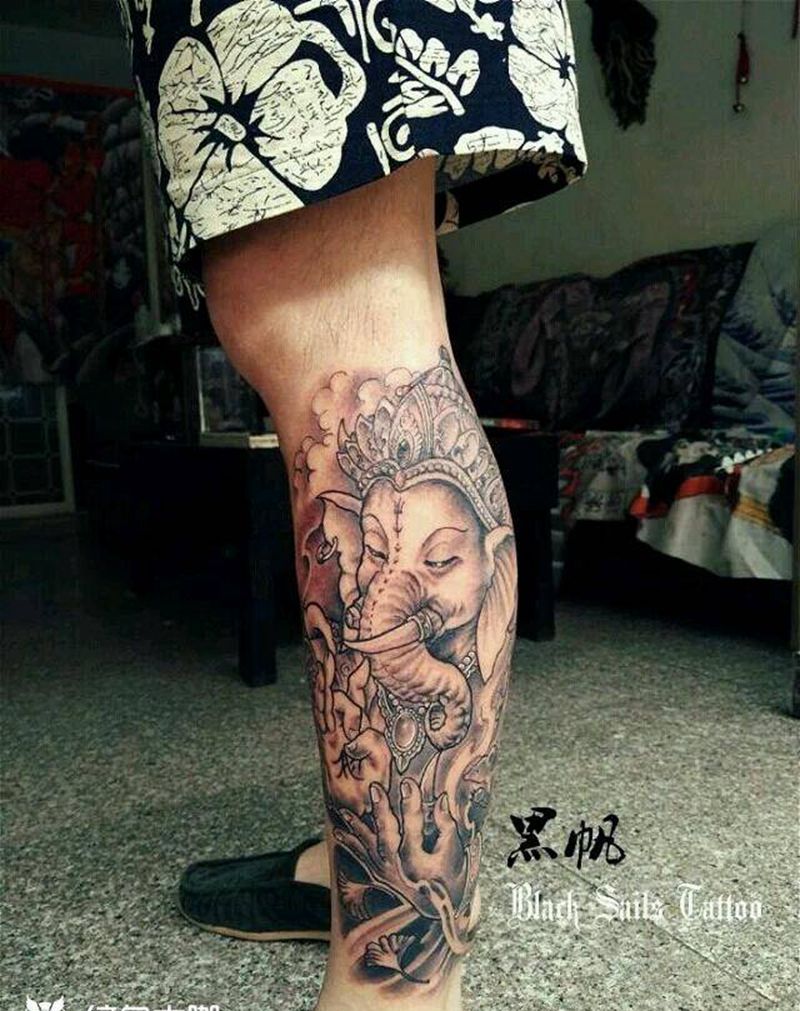 象神纹身图片