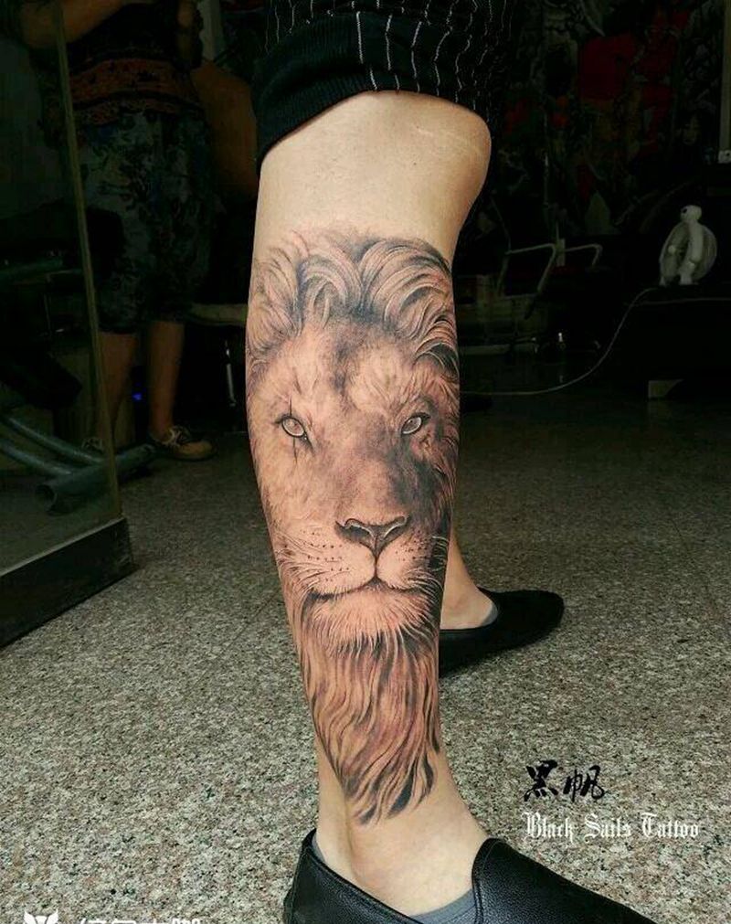 大狮纸纹身图片