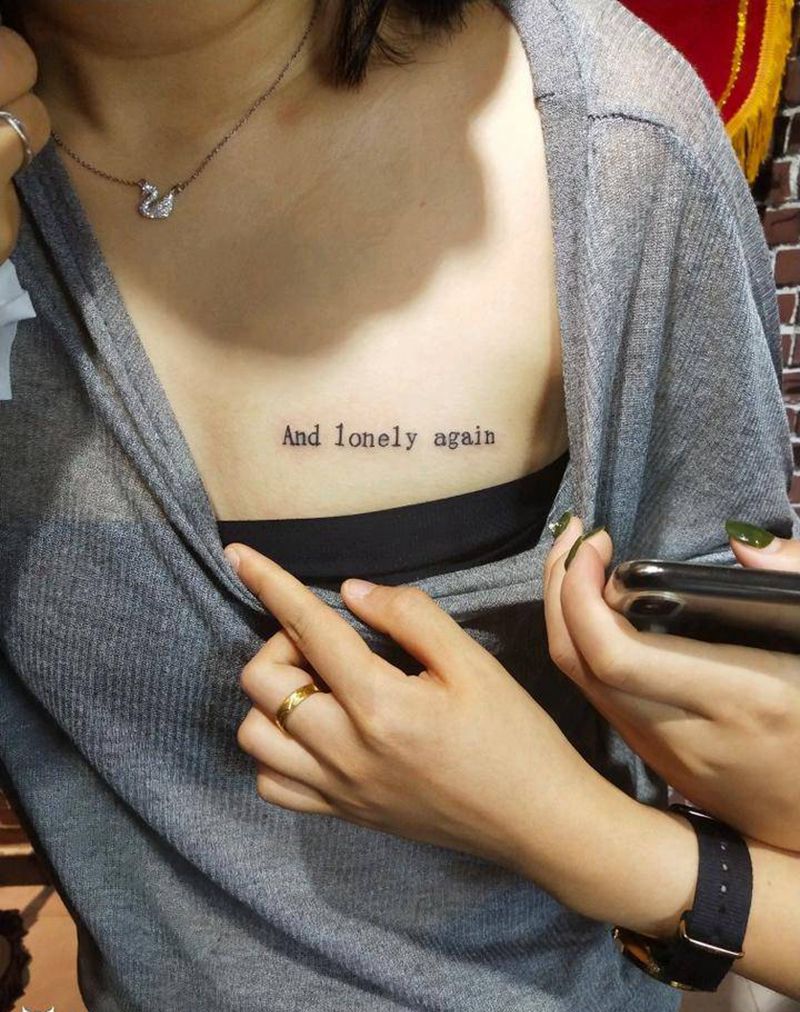 白富美要的纹身图片_胸部清新字符原创成品纹身图案