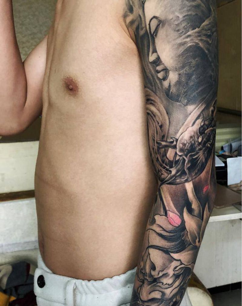 花臂完成纹身图片