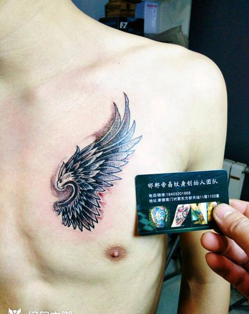 雄鹰翅膀纹身图片