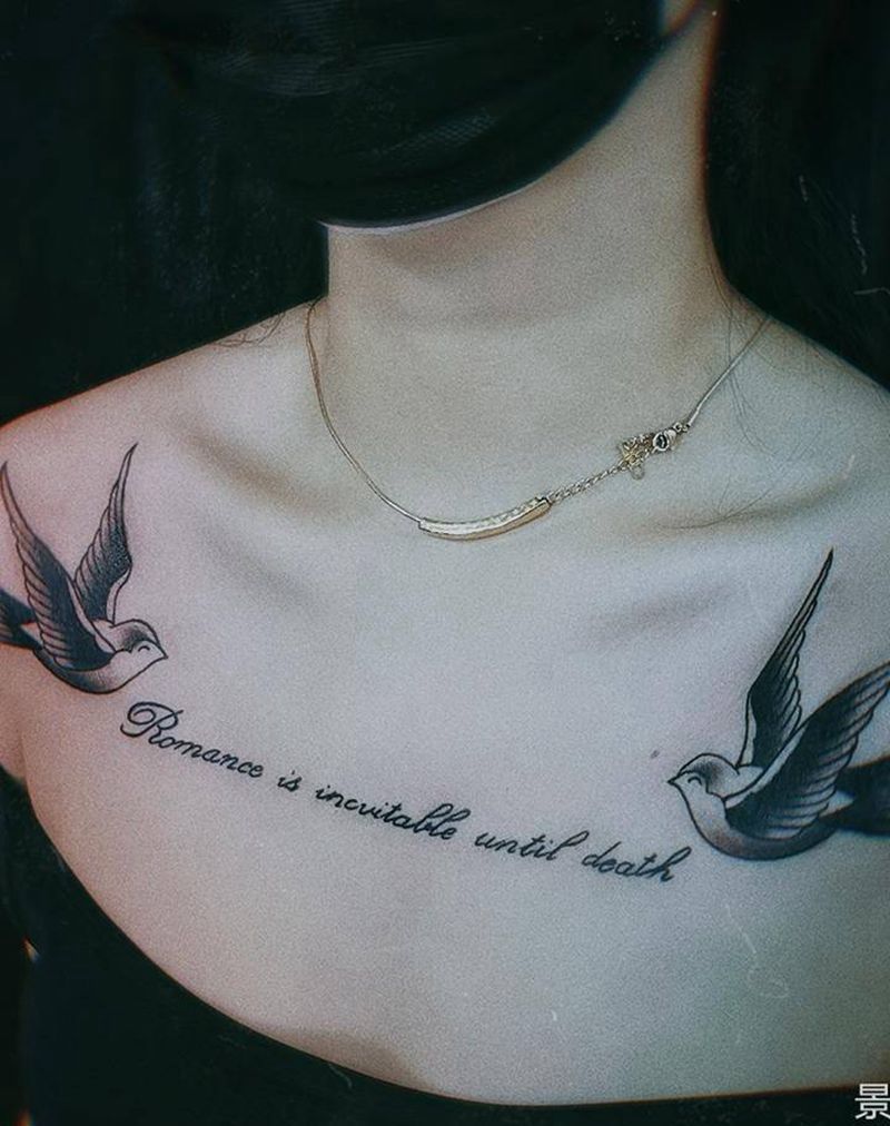 意义纹身图片_胸部纹身图案