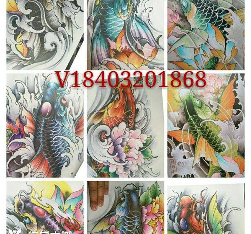 新传统招财锦鲤纹身图片