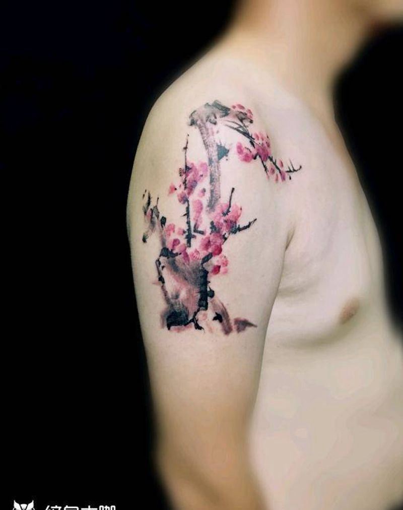 梅花纹身图片