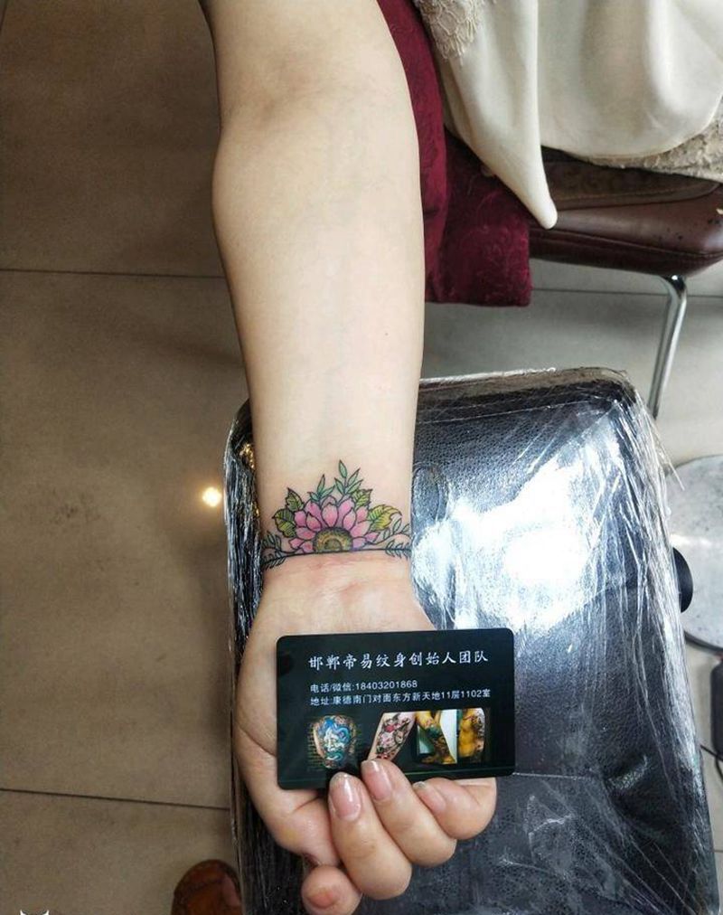 小花纹身图片_水彩纹身图案