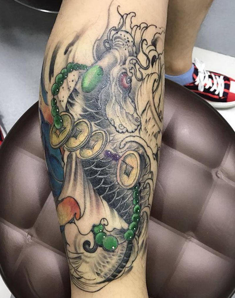 富贵鲤鱼纹身图片