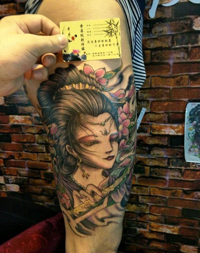 古代美女纹身图片