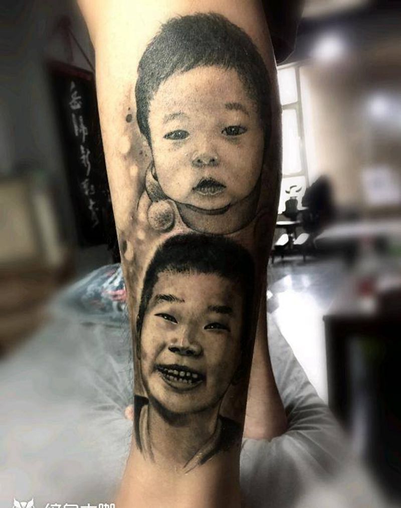 肖像恢复后纹身图片