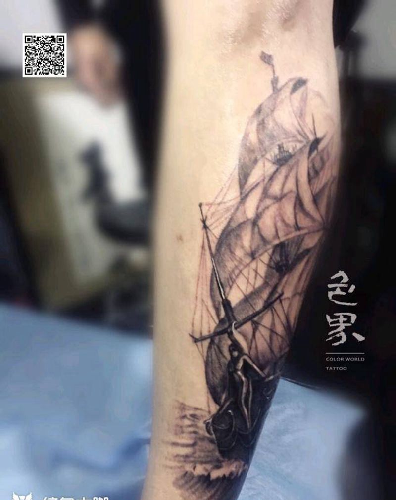 乘风破浪纹身图片