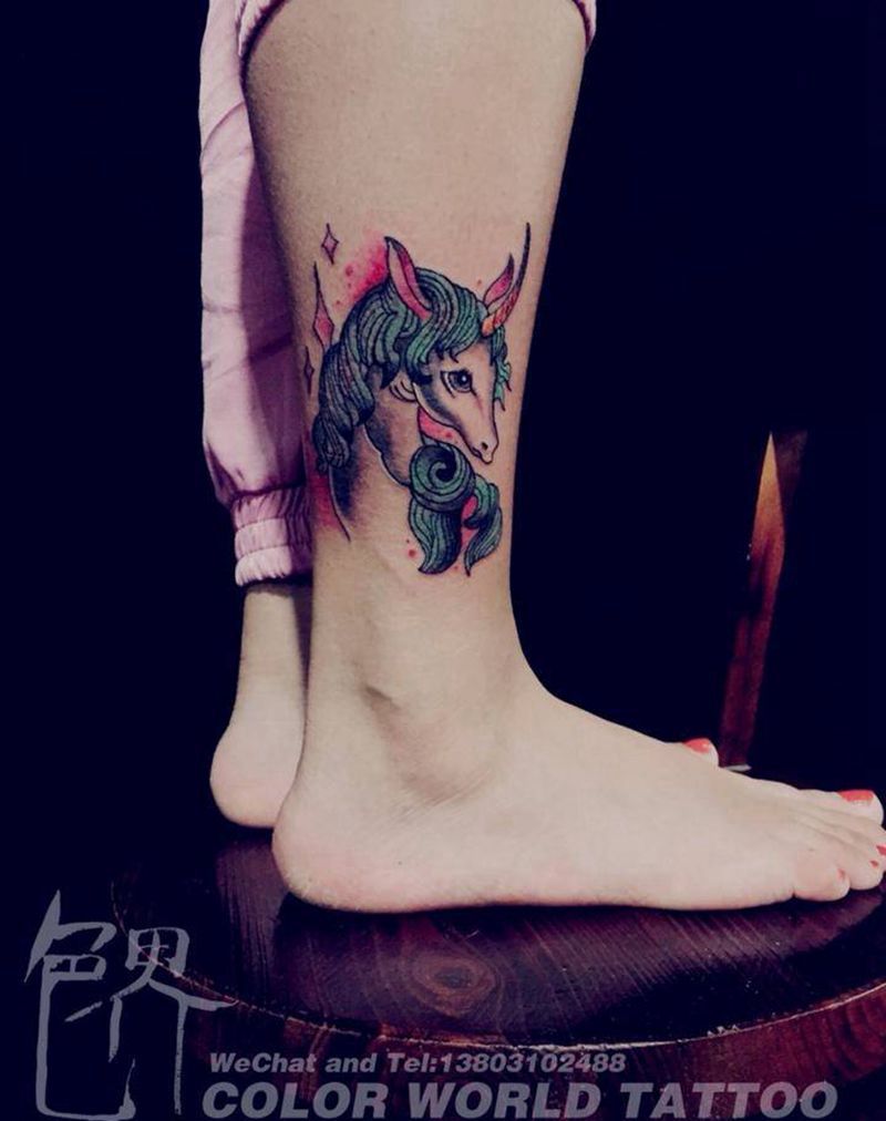 独角兽纹身图片