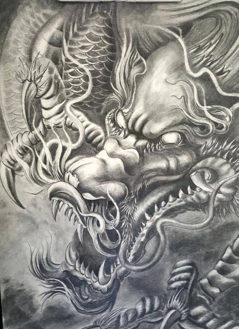 临摹 手搞纹身图片