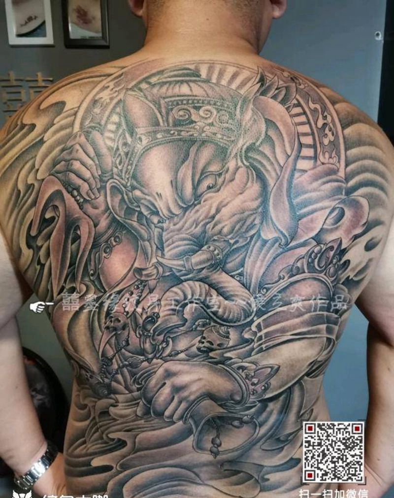 象神纹身图片