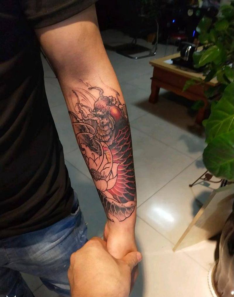 遮盖纹身图片_手臂传统动物成品纹身图案