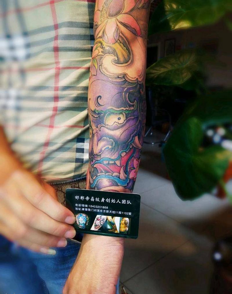 般若纹身图片_手臂传统人物鬼神宗教成品纹身图案