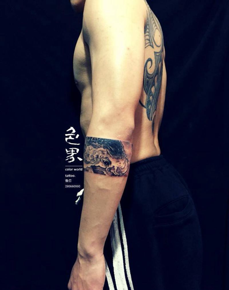 传统臂环纹身图片