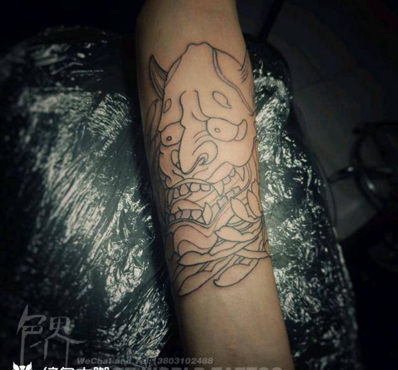 班若未完待续纹身图片_手臂纹身图案