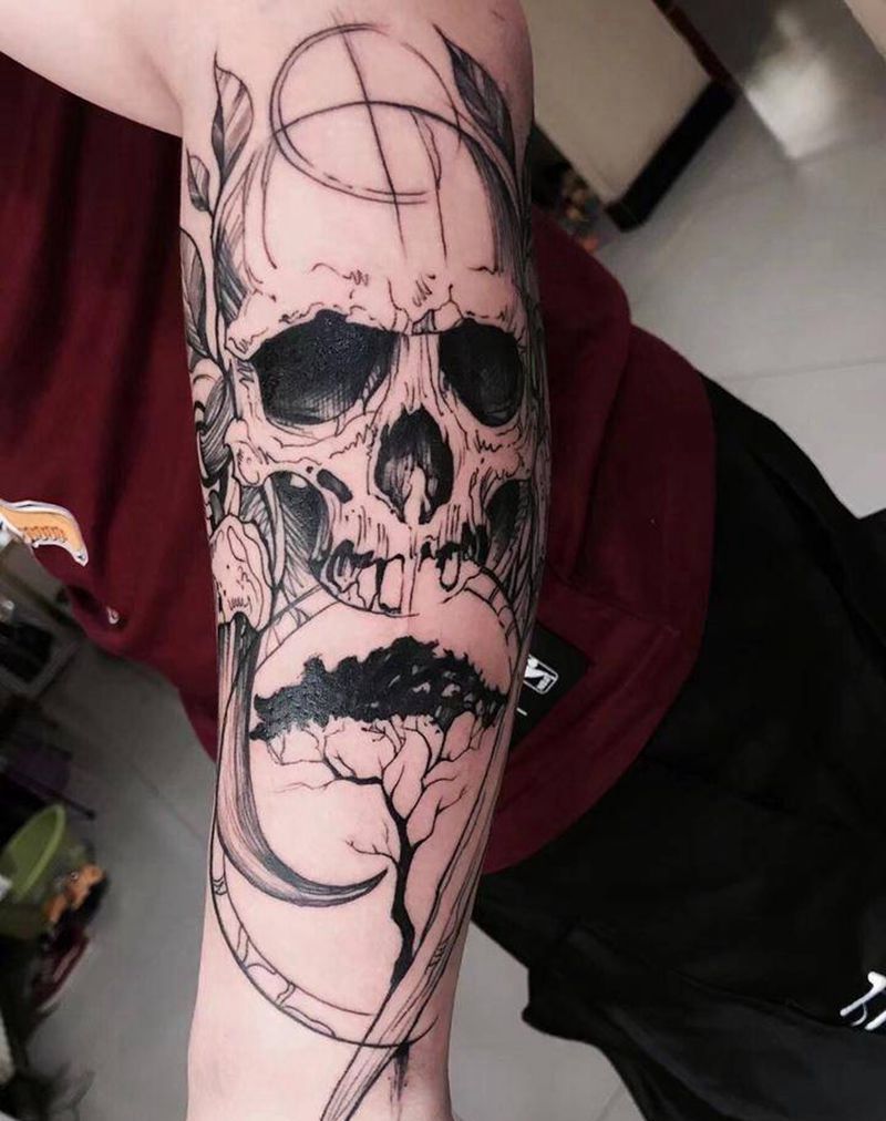 骷髅纹身图片
