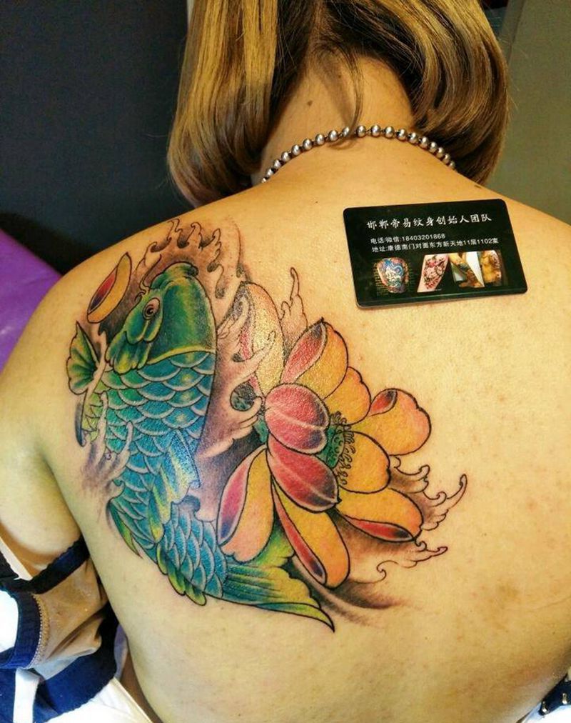 加塞的小鱼，有点仓促，2小时纹身图片