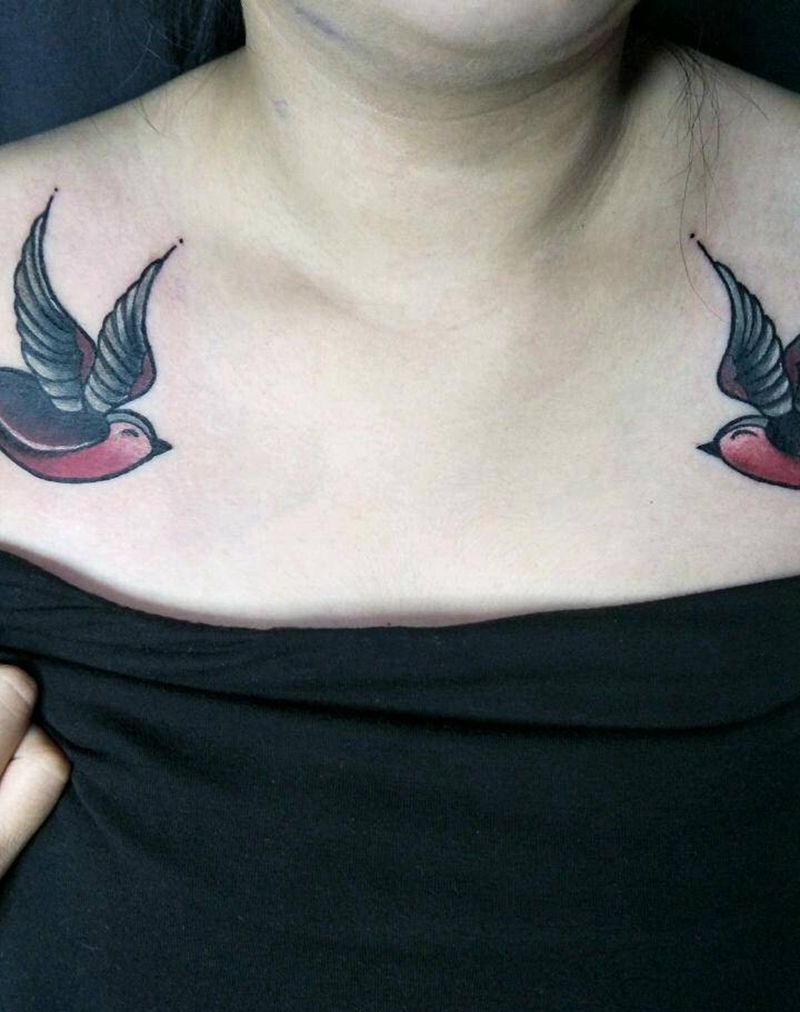 欧美燕子纹身图片