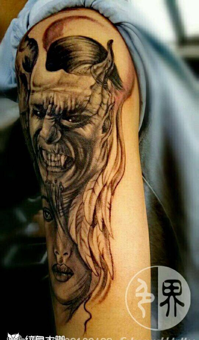 撒旦天使恶魔纹身图片