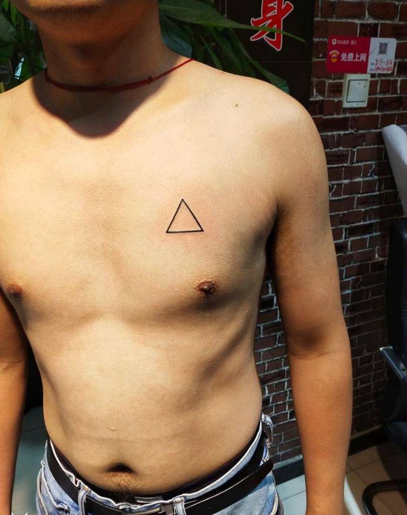 铁三角纹身图片_几何纹身图案