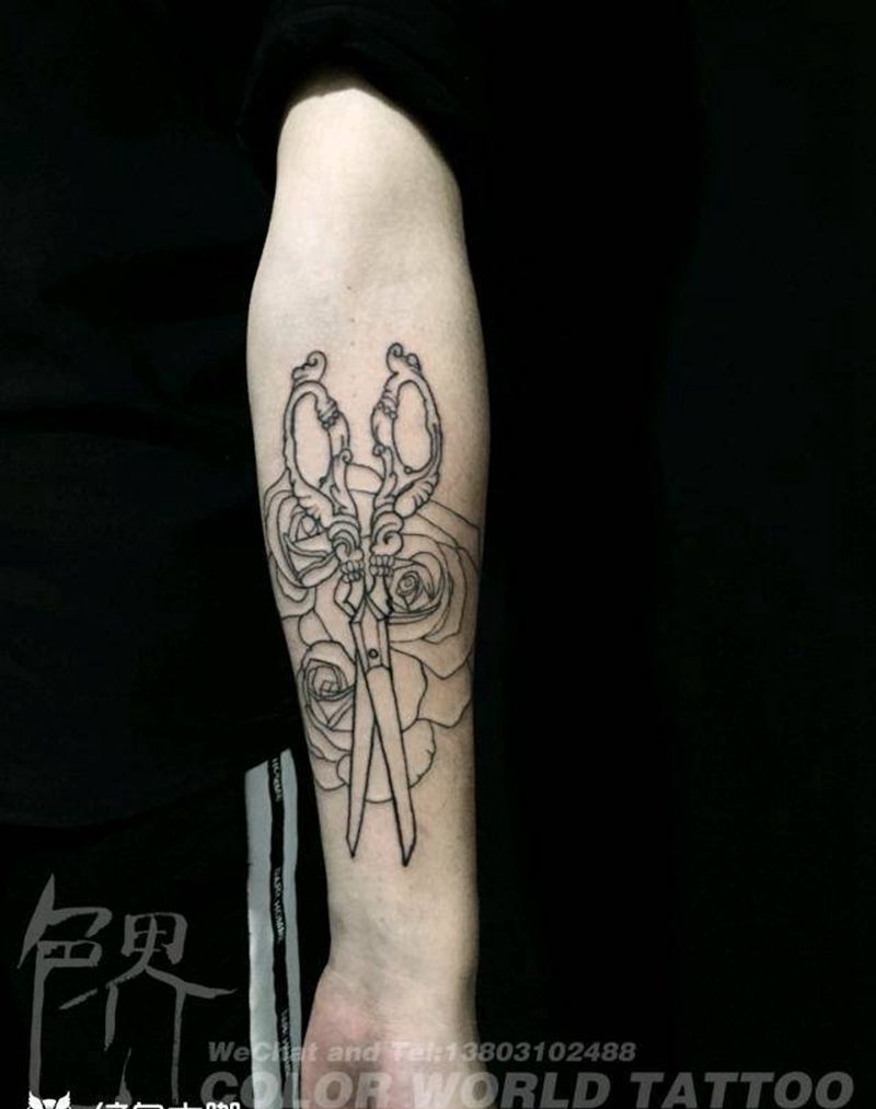 剪刀✂️未完待续纹身图片