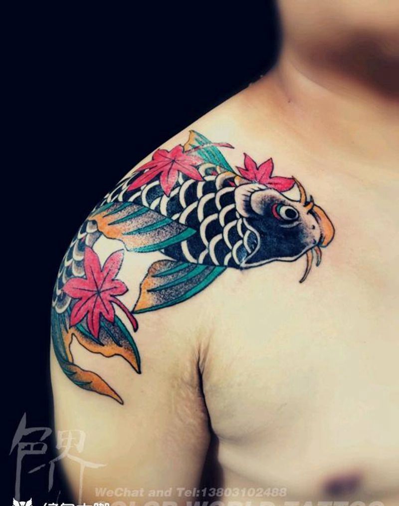 传统鱼纹身图片