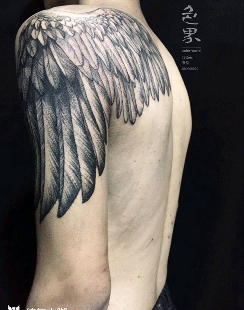 羽翼纹身图片